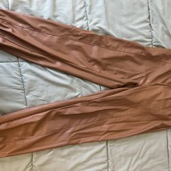 Beige Leather Pants