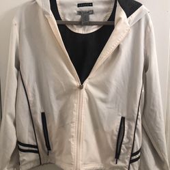 Vintage Oleg Cassini Sport Women’s Hooded Jacket With Draw Strings Size M. GC