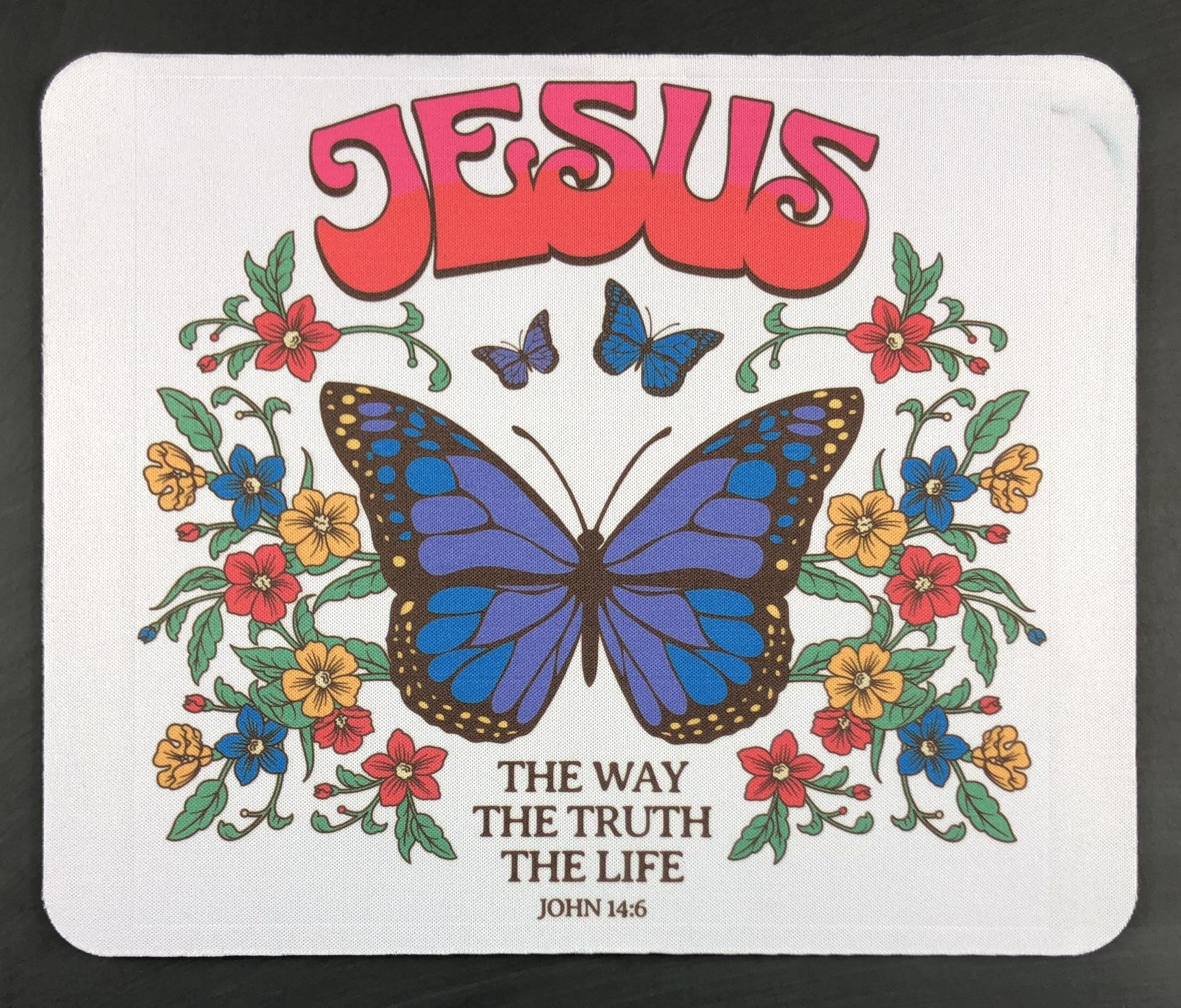 Jesus Butterflies Soft Gaming Mouse Pad Laptop Computer PC Optical MousePad - 9.5" x 7.9"