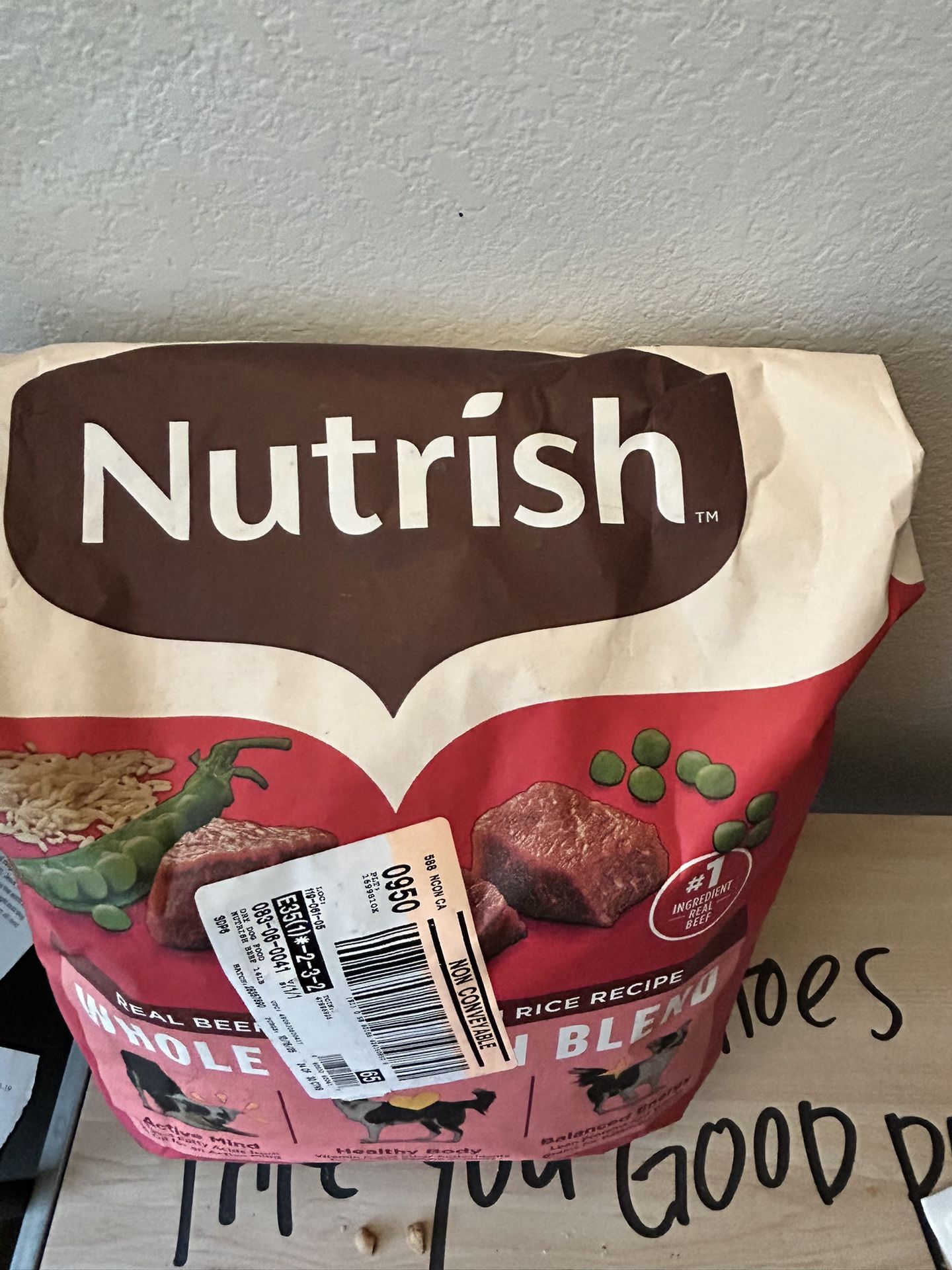 Open Bag Nutrish Dog Food