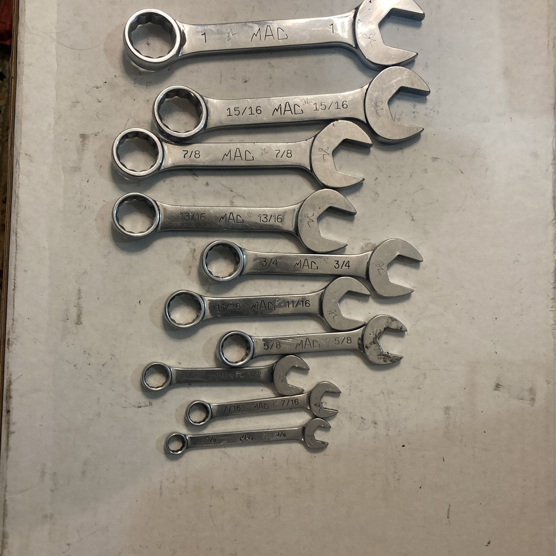 Mac Tools Stubby Wrenches 