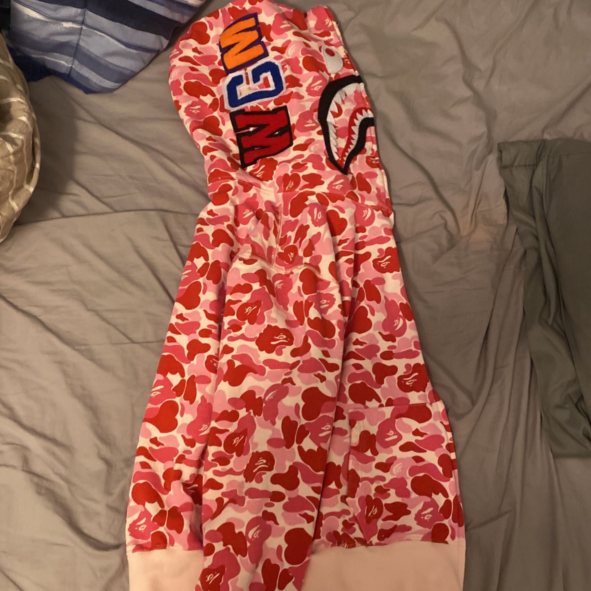 Pink bape jacket size small