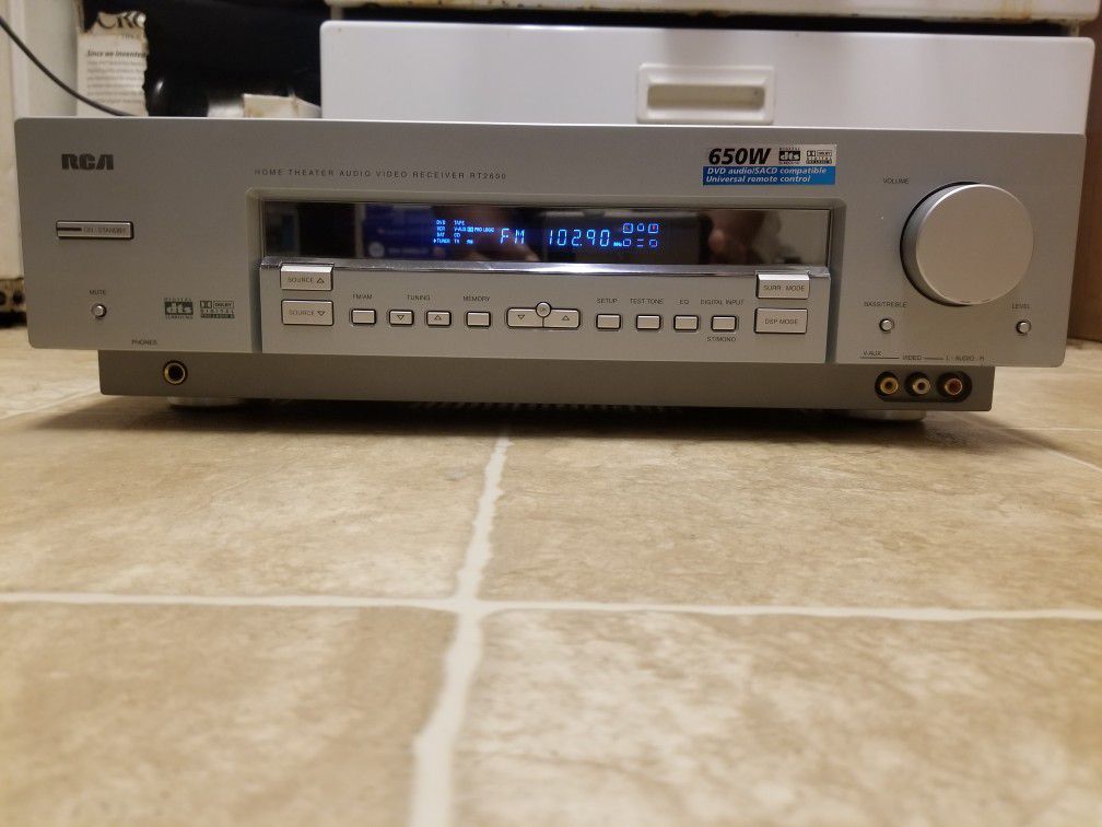 RCA RT2600 Silver Faced Home Theater Stereo Receiver