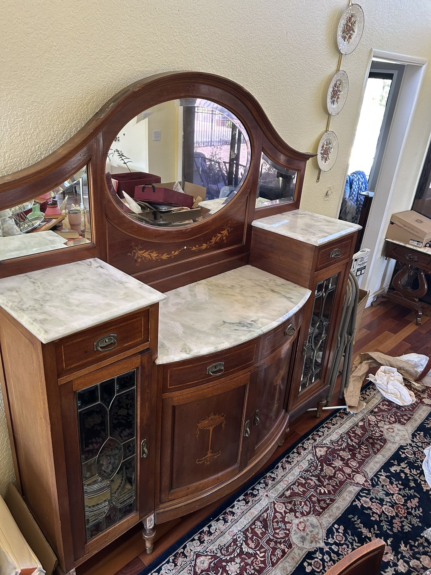 Antique Victorian Era buffet cabinet