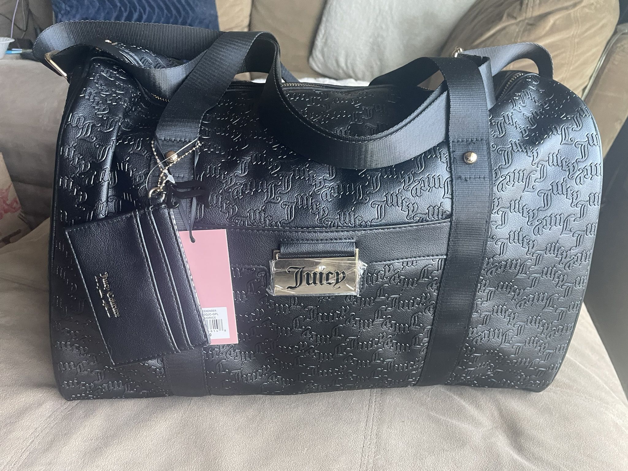 NWT JUICY COUTURE Weekender Bag & Cardholder~ Black