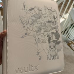 9 Pocket exclusive white Evee Engraved binder (20 Pages)