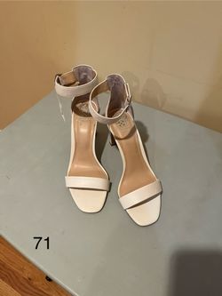 White Open Toe Heels