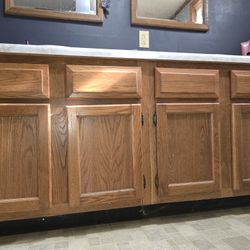 Bathroom Vanity w/ Double Sinks – $100