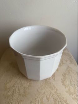 Vintage Sandra Rich Germany White Ceramic Plant Pot
