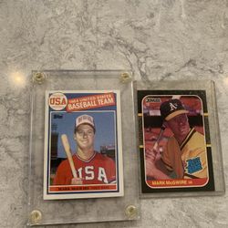 Mark McGwire Rookie And USA Baseball Cards 
