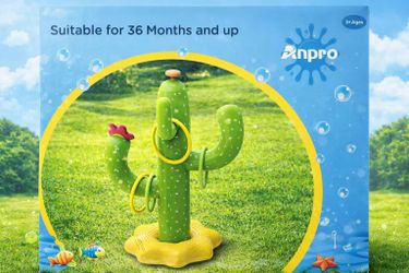 Sprinkler for Kids, Inflatable Cactus Water Toys for Boys Girls, Summer Outdoor