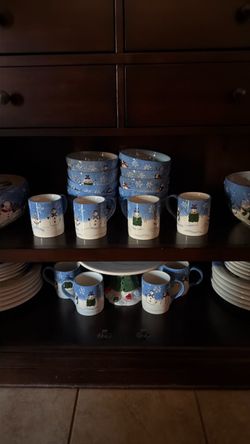 Christmas snowman dish set