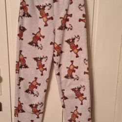 Women's Pajama Pants Size Medium Reindeer Decor ❤️😍