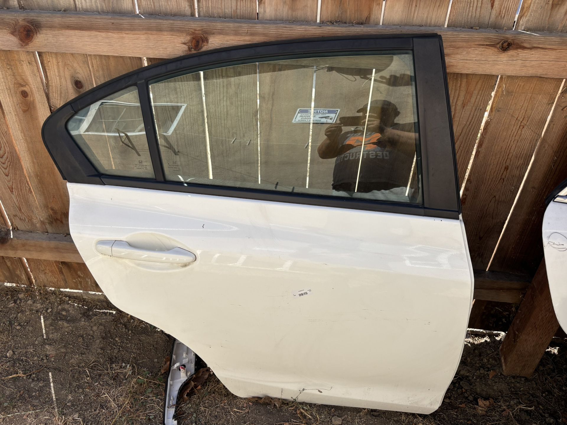 12-15 Honda Civic ex Sedan Right Side Rear Door 