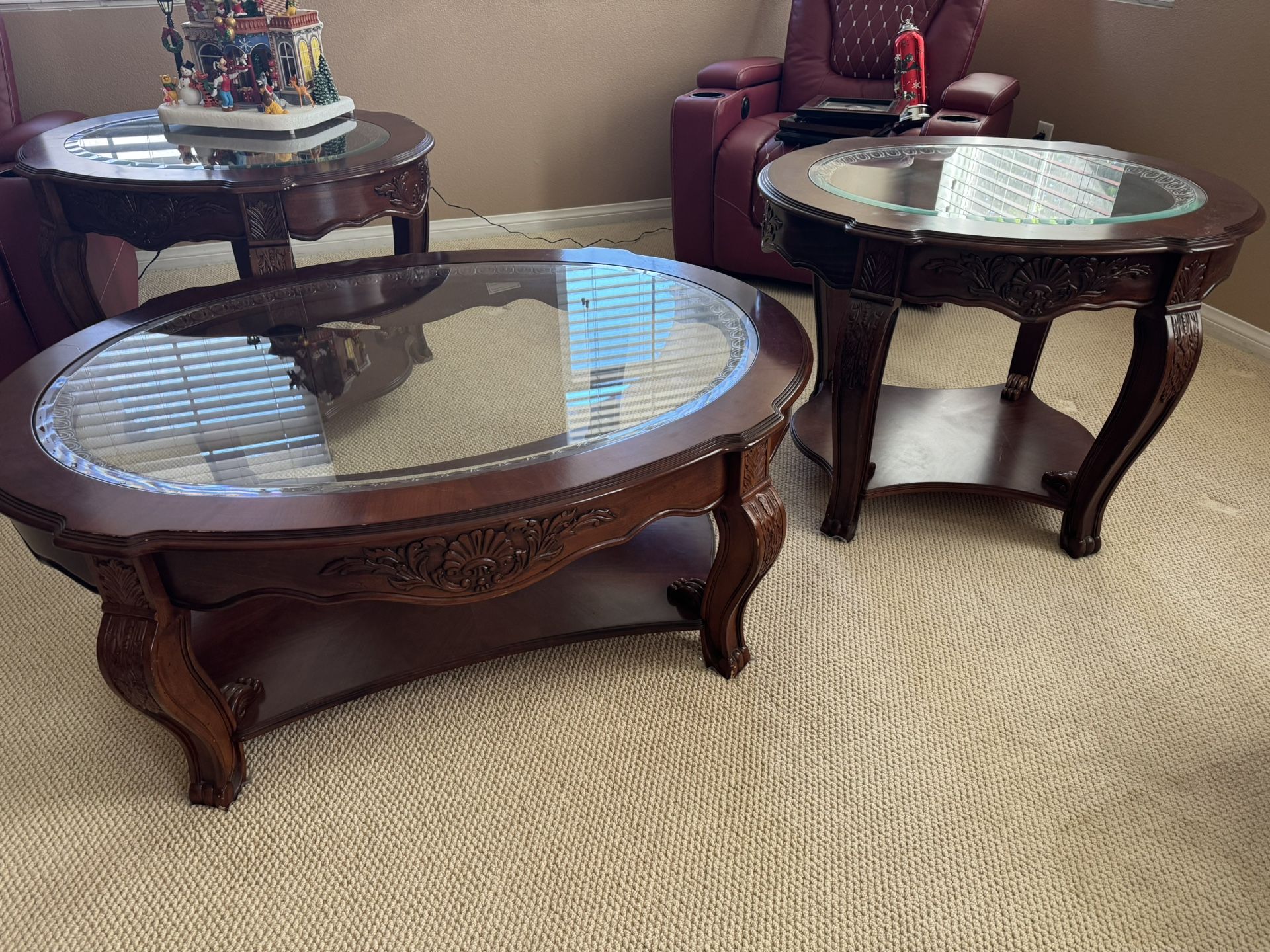 Coffee Table & 2 End Tables