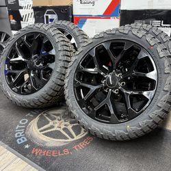 6x139.7 - SNOWFLAKES RINES - GMC CHEVY CADILLAC - MATCHING SET - 22” - NEW