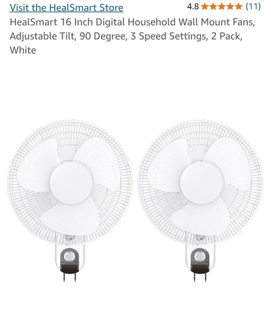 Pair Of Wall Fans In The Box Never Open I bought It But Use It.