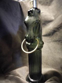 Antique horse glass bottle