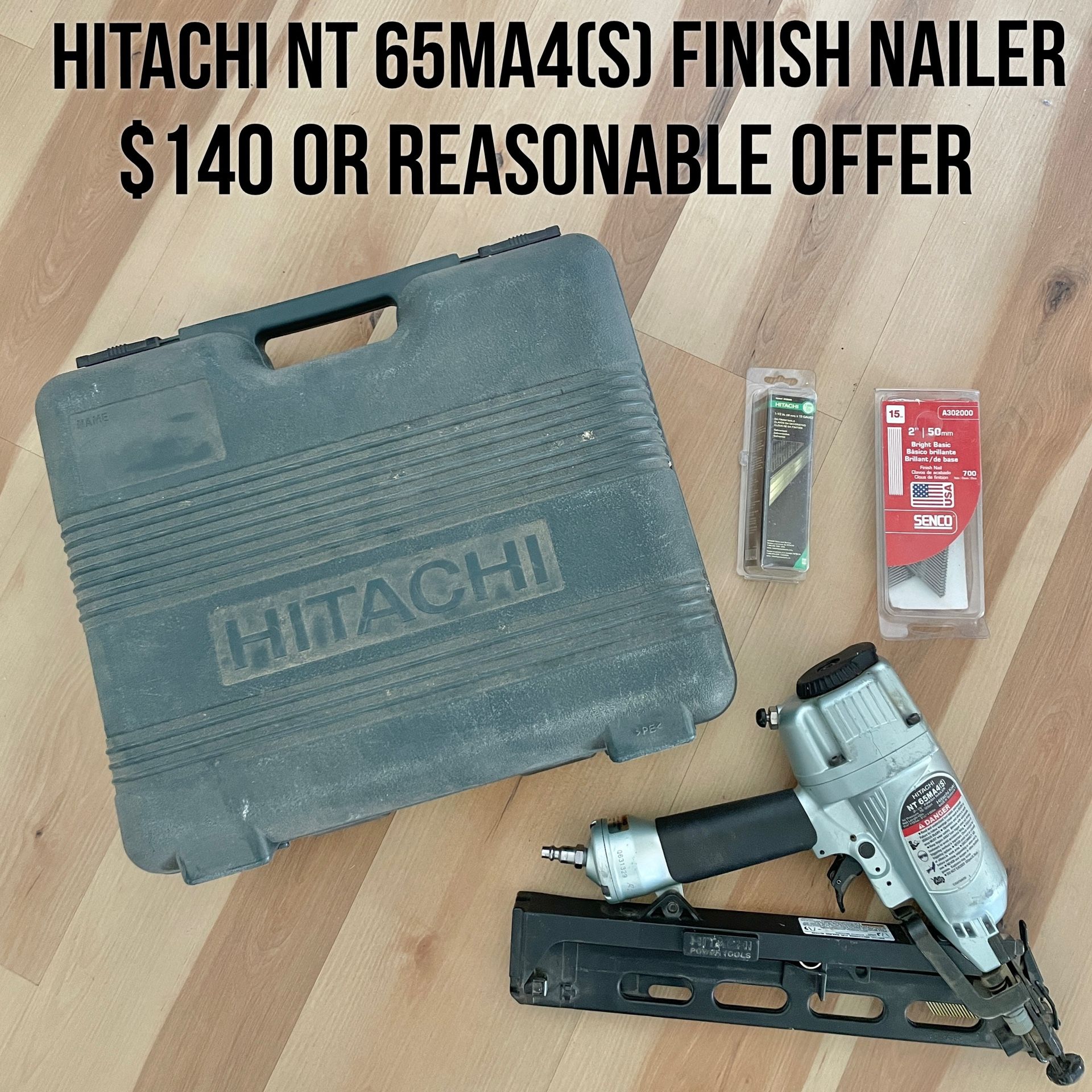 Hitachi NT 65MA4(S) 2 1/2” Finish Nailer 