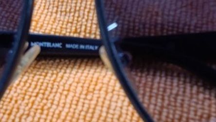 MontBlanc 367S Sunglasses In Shiny Palladium Gradiant Blue