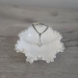 Vintage Fenton Silver Crest Candy/Bonbon Bowl
