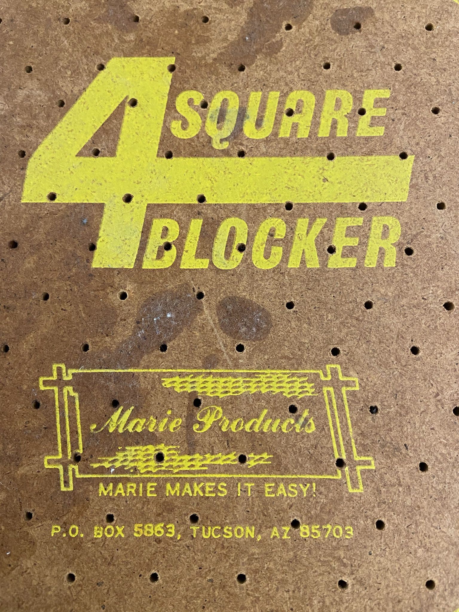 Vintage 4 Square Blocker Board