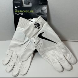 Nike Huarache Elite Baseball Batting Gloves White Mens Size Large CT2134-102 New