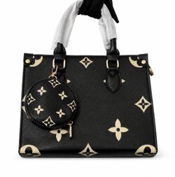 Fashion Black @ Tan designer pruse with mini bag