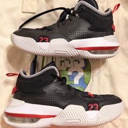 Nike Air Jordan Stay Loyal 2 Black Red White Sneakers 🍎 Size 5.5 Youth ** $60