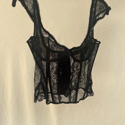 Lioness Size Large Lace Short Sleeve Corset 