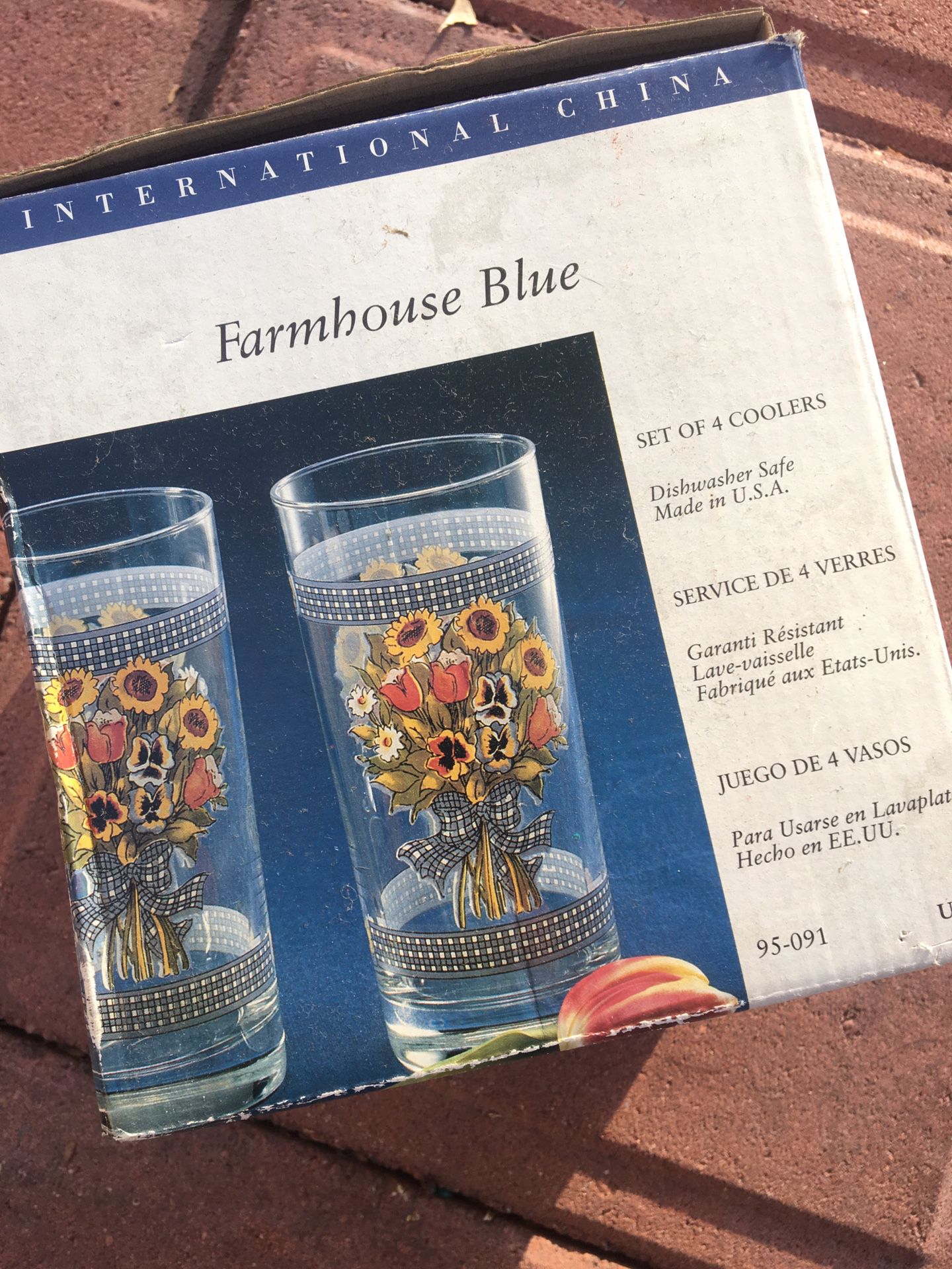 Farmhouse Sunflower Cooler Glasses