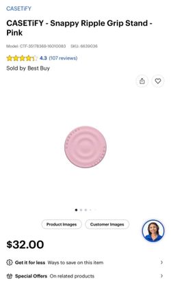 Pink pop socket