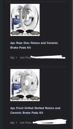 Detroit Axle Brake Rotors and Ceramic Pads Kits