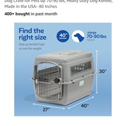 Pet mate skykennel 40 inch 70-90 lbs