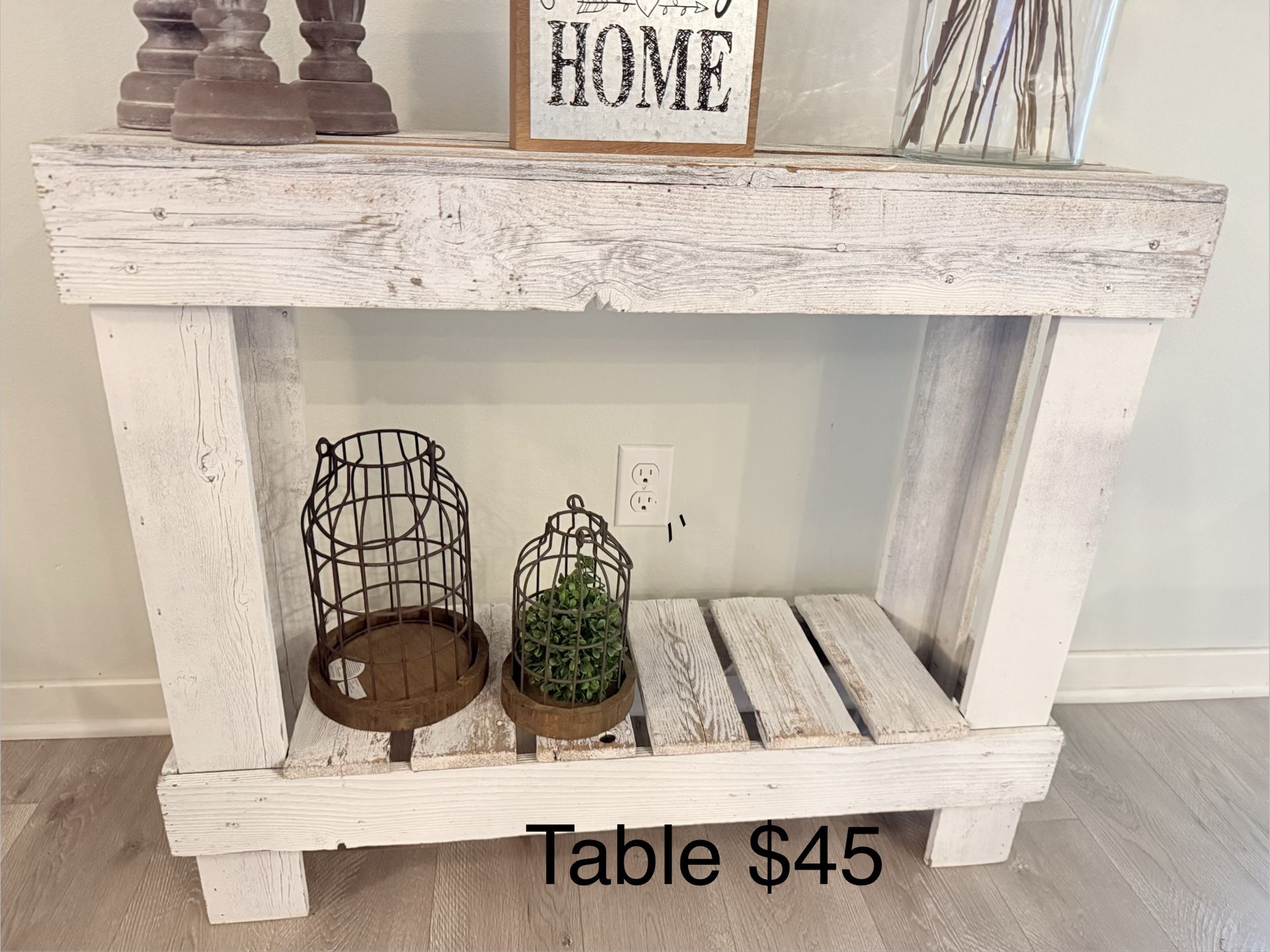 White Farmhouse Sofa Table