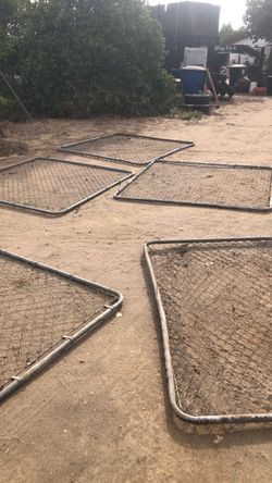 6ft x 6ft galvanized chain link panels (quantity 5)