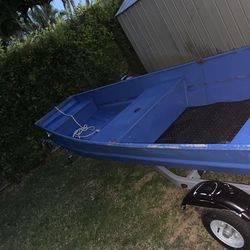 Beautiful Blue John Boat With A Live Well In The Boat DOES NOT INCLUE ENGINE OR TRAILER