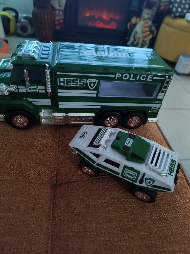 This is the 2023 Hess Police Truck & Cruiser toy set.