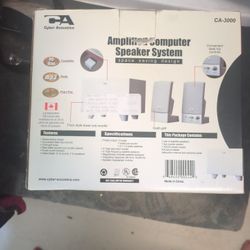 Cyber Acoustics Amplified Computer Speakers With Subwoofer CA 3000
