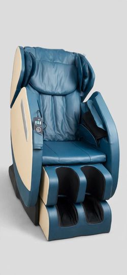 Full Body Massage Chair Blue and light tan