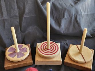 Yarn Spinners - Handcrafted Hardwood - Knitting, Crocheting - Rotating Dispenser