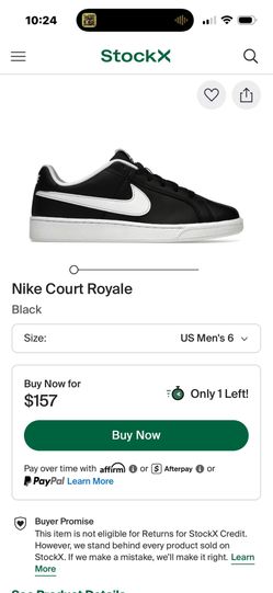Men’s Black & white Nike size 9