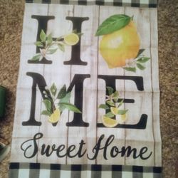 New Country Reversable "Home Sweet Home" Flag Sz 39 1/2"X 27  1/2" CASH