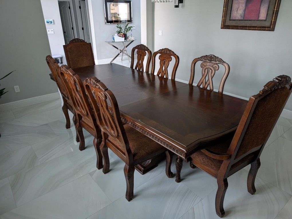 Solid Wood Dining Table + Chairs