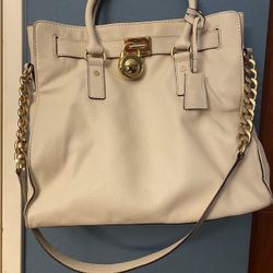 Michael Kors White Leather Hamilton 