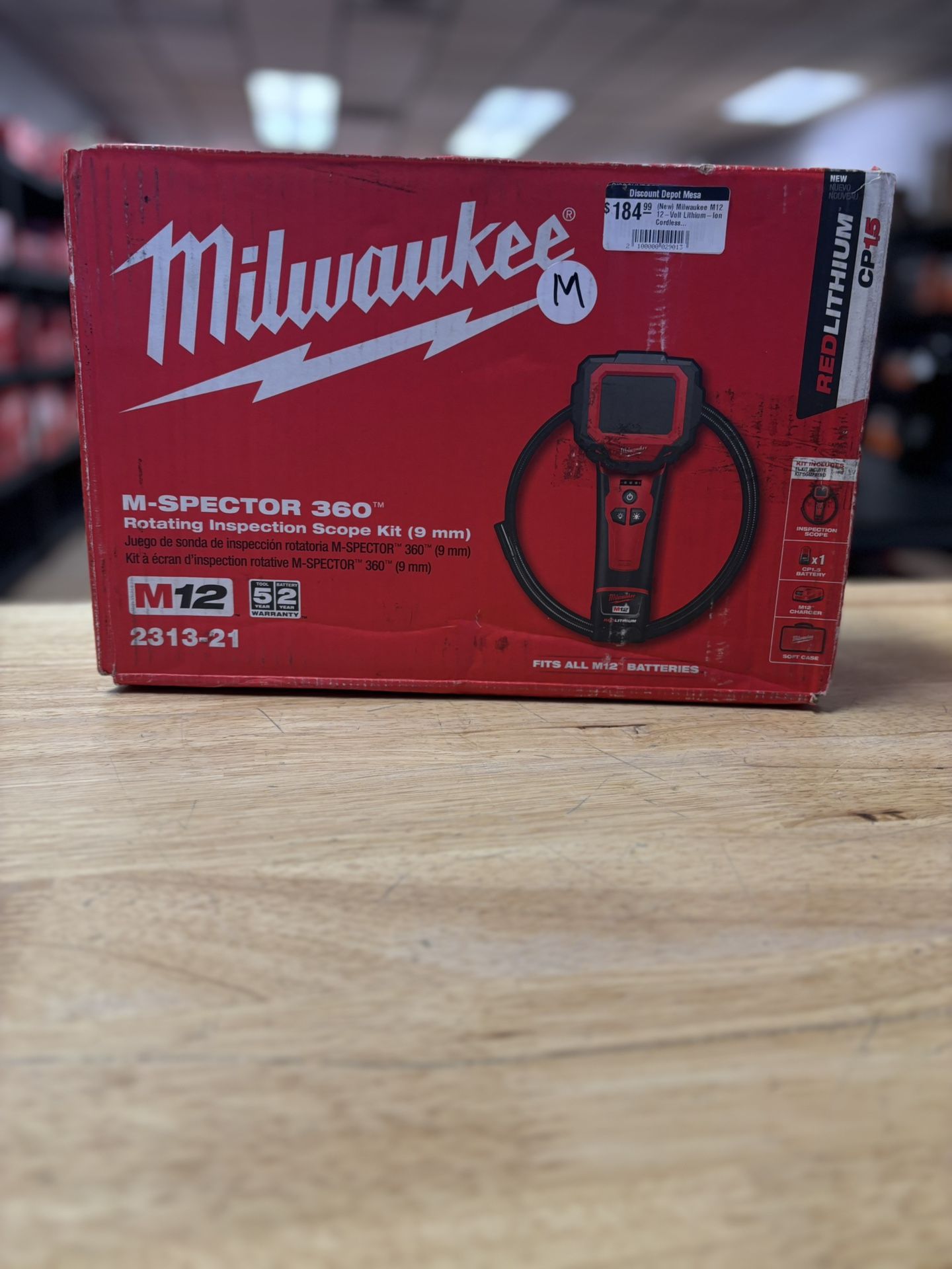 Milwaukee M12 12-Volt Lithium-Ion Cordless M-Spector 360-Degree Digital Inspection Camera Kit with One 1.5 Ah Battery and Tool Bag