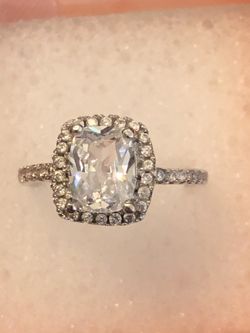 Sz 7 925 Stamped Rhinestone Ring