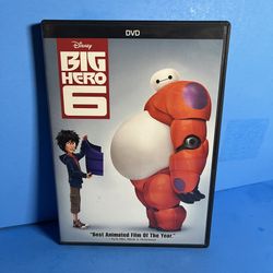 Disney Big Hero 6 DVD (2015) Animated Action Adventure Movie w/ Case & Insert