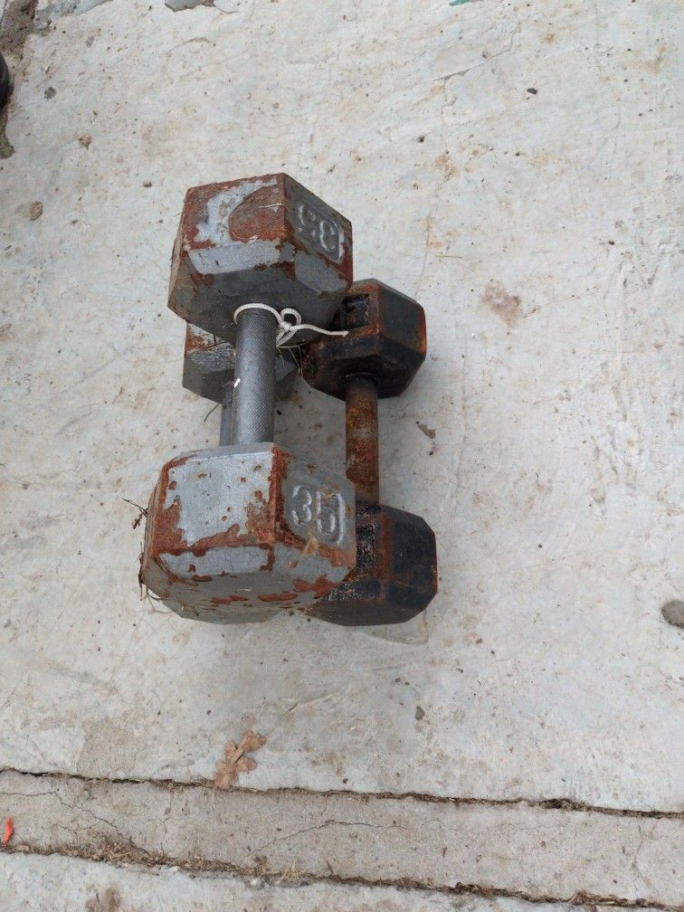 Dumbbells 35 And Pair Of 20s