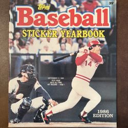 1986 TOPPS BASEBALL STICKER ALBUM YEARBOOK Brand New Pete Rose *NO STICKERS*